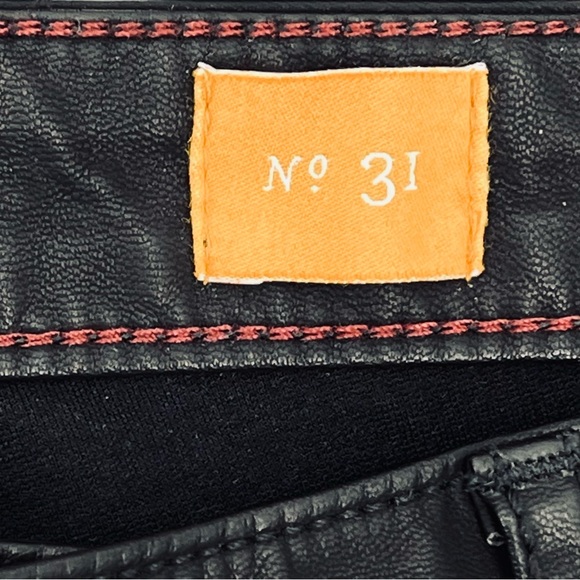 Anthropologie Pilcro Black Vegan Faux Leather Moto Jegging Pants 31” - Picture 9 of 11